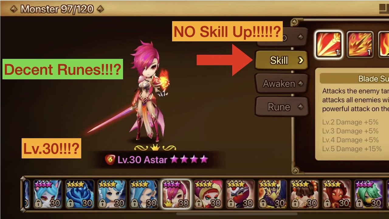 Lvl 30 Astar (fire magic knight) no skill up with decent runes can solo ...