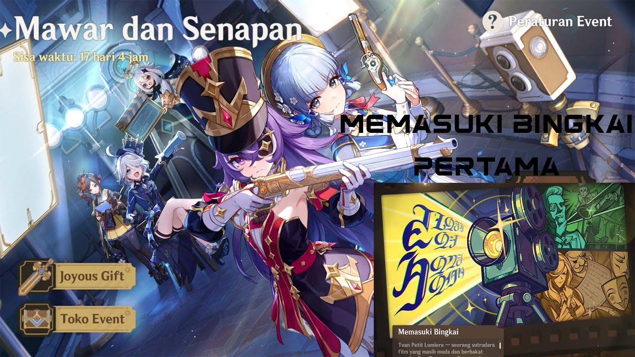 Mawar dan Senapan Memasuki Bingkai 1 Arah Matahari Genshin Impact