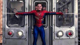 Spider-Man Trying To Stop A Train From Crashing Scene - Spider-Man (2004) Movie Clip