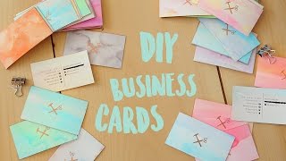 DIY BUSINESS CARDS  WATERCOLOUR AND GOLD EDGE | THE SORRY GIRLS