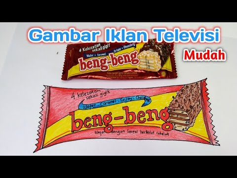 Cara menggambar Iklan Mudah - cara menggambar Benda pada Iklan Televisi ||  Gambar Kemasan Makanan - YouTube