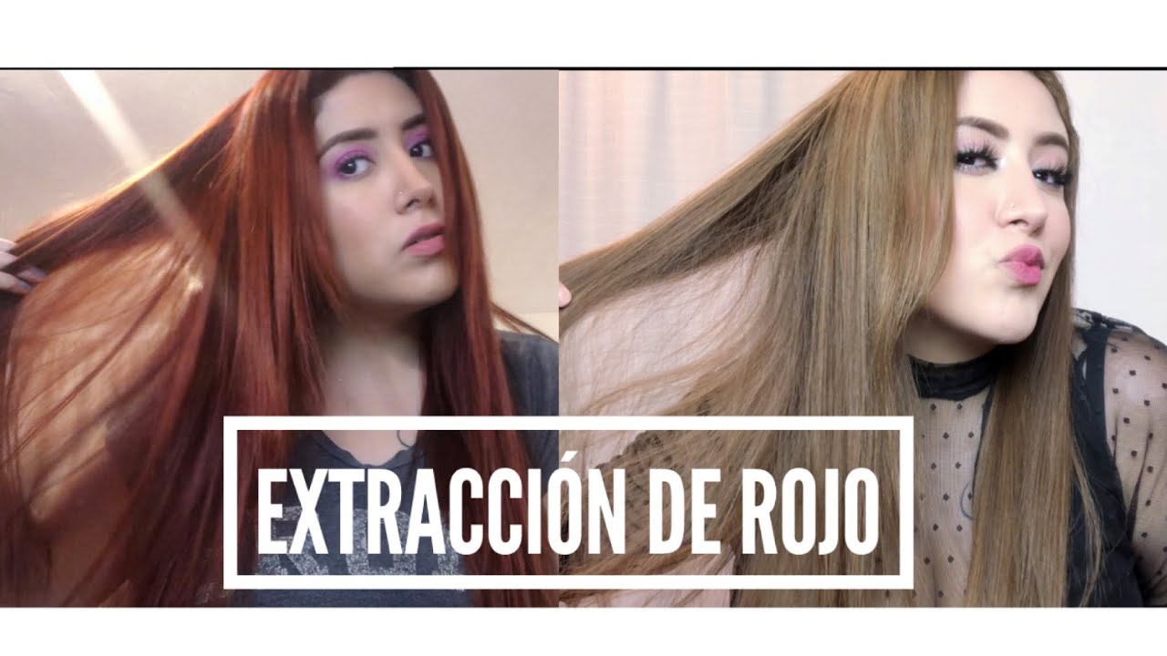 EXTRACCIÓN DE ROJO SIN MALTRATAR | Castaño Claro Cenizo - YouTube