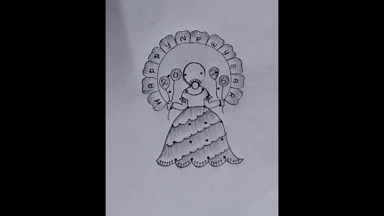 New year rangoli 2026 🌺 simple and easy dots rangoli 🌺 girl with new year rangoli 🌺 flower rangoli 🌺