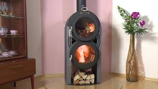 Pyrolytic fireplace stoves