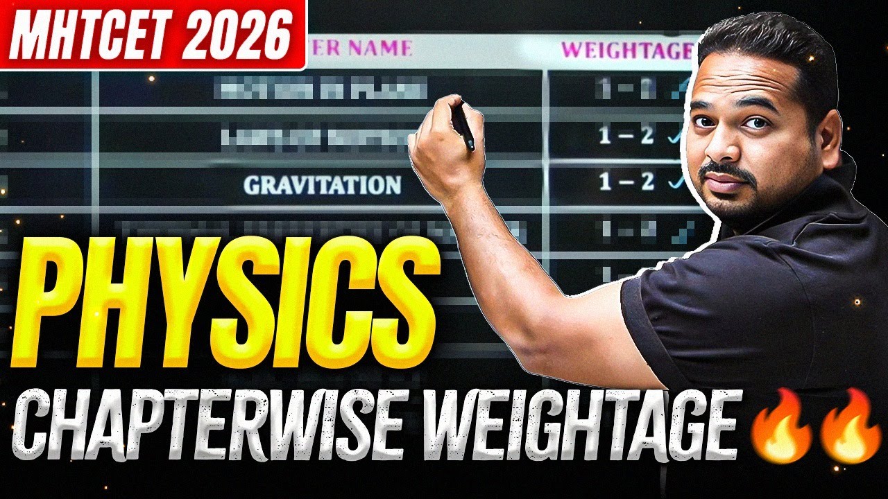 MHT CET Physics Chapter Wise Weightage 2026 | Physics Analysis ...