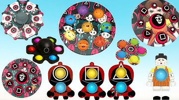 Pop It Squid Game | Squid Game Fidget Toys | Squid Game Push Bubble Fidget Toys