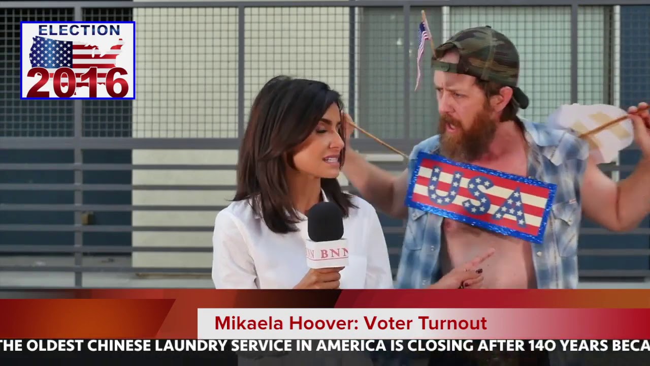 Funny Reporter Interrupted Election Mikaela Hoover Youtube