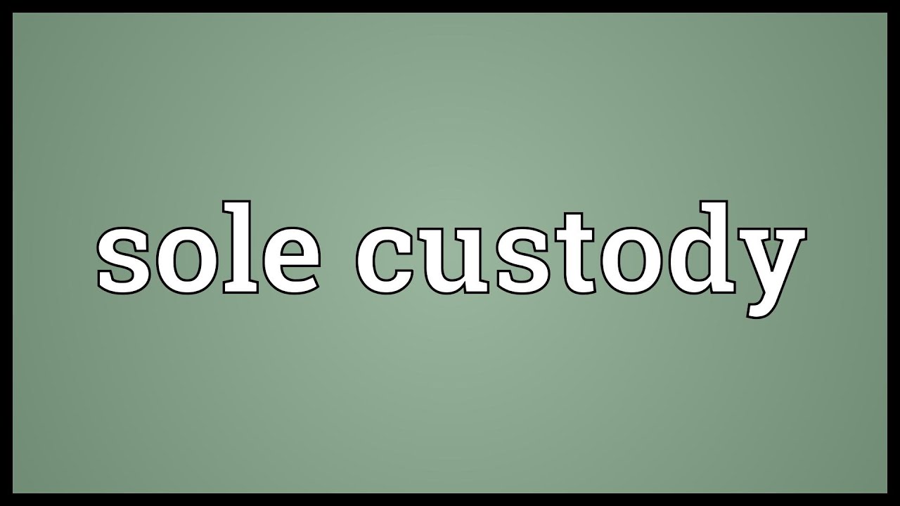 Sole Custody Meaning YouTube
