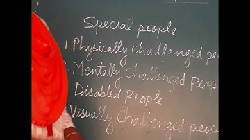 Class 3 E.V.S  some people are special