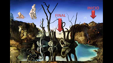 Em qual quadro de Dali vemos as criaturas altas semelhantes a elefantes do 2º vídeo?