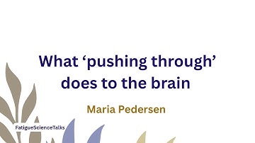 Dr Maria Pederson talking about the consequences of pushing through