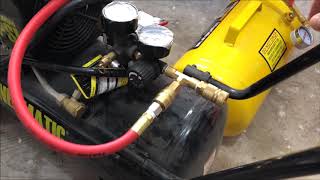 Increase air compressor capacity with auxiliary tank