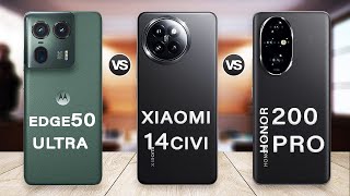 Xiaomi 14 Civi Vs Honor 200 Pro Vs Motorola Edge 50 Ultra Specs Review