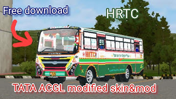 NEW TATA ACGL BS6 MOD RELEASE//FOR BUSSID HRTC BUS SKIN RELEASE🍁