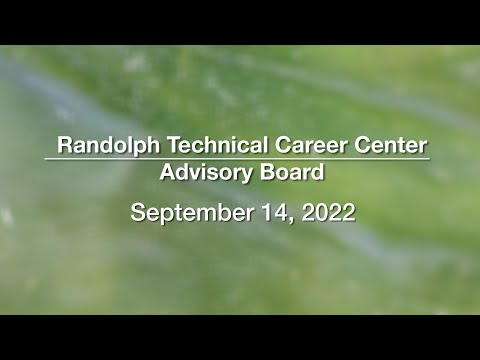 Randolph Technical Career Center School Board - September 14, 2022 [RTCC]