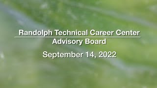 Randolph Technical Career Center School Board - September 14, 2022 [RTCC]