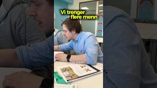 Hvor mange menn jobber på skolen din?