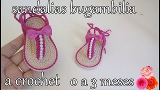 Sandalias para bebé a crochet - Modelo Bugambilia - tejido -crochet -  YouTube