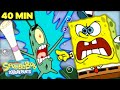 Every Plankton Fail Ever! | 40 Minute Compilation | SpongeBob