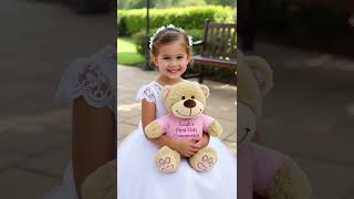 🐻 Pink Personalised First Holy Communion Teddy Bear | Embroidered Keepsake Gift for Girls #communion