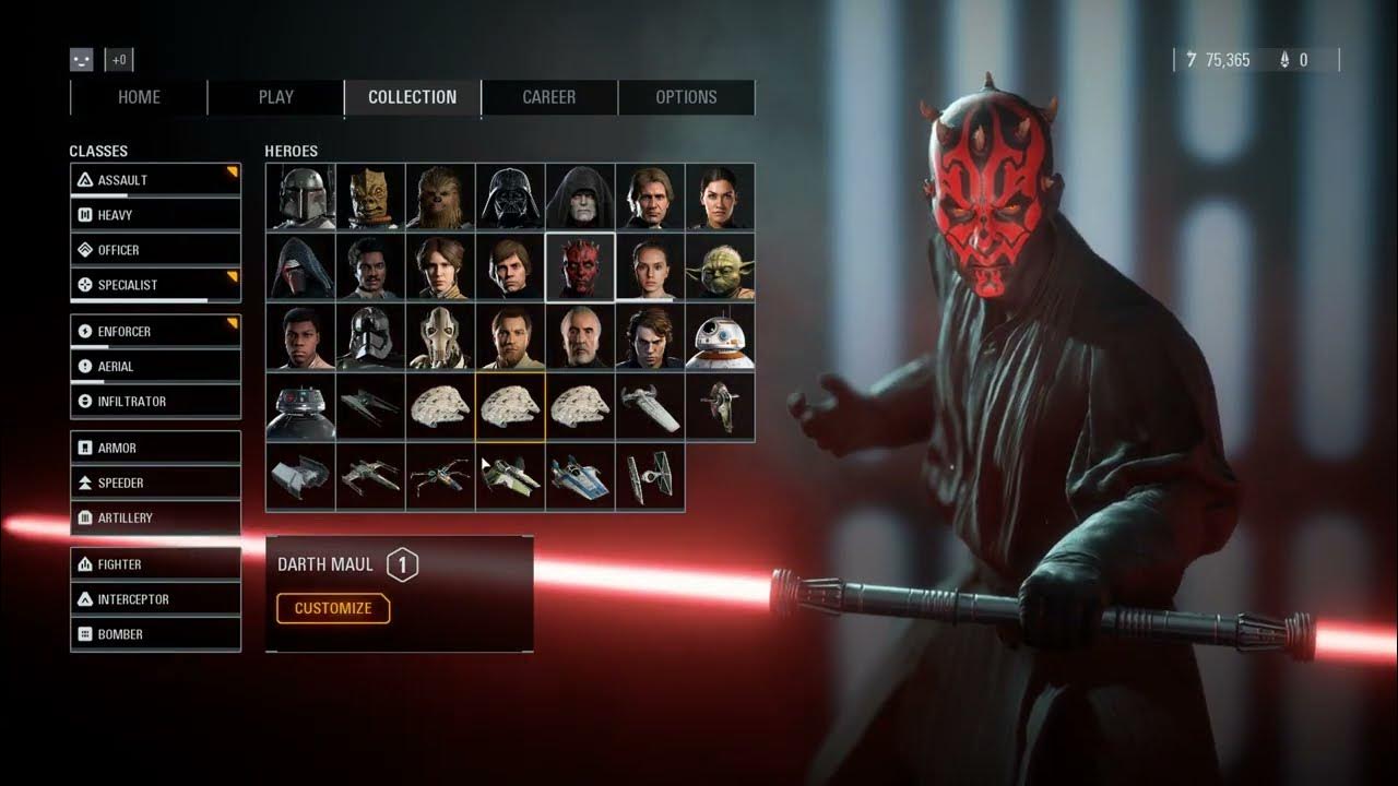 Darth Maul voice lines and emotes (Battlefront II) YouTube