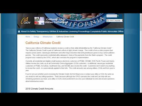 วีดีโอ: California Climate Credit 2019 เป็นเท่าไหร่?