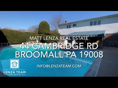 44 Cambridge Rd, Broomall, PA home video tour