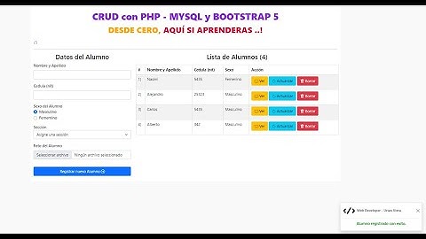 🔥𝗖𝗥𝗨𝗗 𝗰𝗼𝗻 𝗣𝗛𝗣 - 𝗠𝗬𝗦𝗤𝗟 𝘆 𝗕𝗼𝗼𝘁𝘀𝘁𝗿𝗮𝗽𝟱🥇