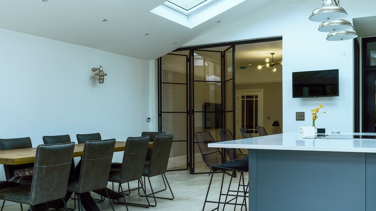 Internal Bi-Folding Doors - Black Steel Doors