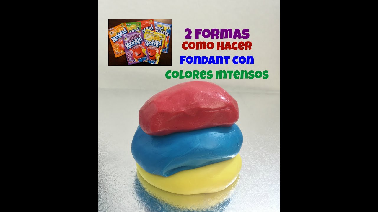 Fondant Con Colores Intensos Muy Facil De Hacer!