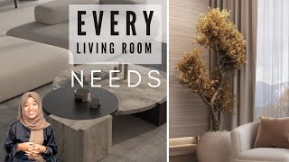 10 THINGS EVERY LIVING ROOM NEEDS | HOME DECOR | INTERIOR DESIGN