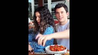 Protect food over phone prank #coupleprank #prank #reaction #fyp