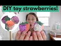 How to sew toy strawberries.  Cute scrap busting project!