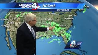 Mostly cloudy, low to mid 60s for highs.