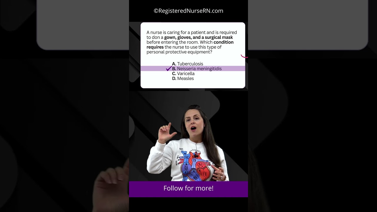 NCLEX Review: Infection Control and Safety PPE Requirements #shorts