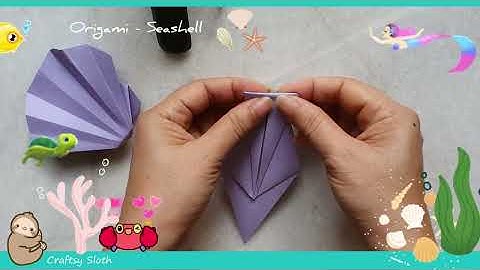 Easy Origami Seashell Tutorial - Easy Origami for Beginners - Paper craft for kids- Origami Animal