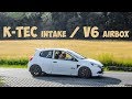 Clio 3 RS - KTec Intake vs V6 Airbox - Sound Comparison