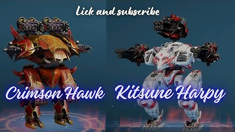 {WR}🔥 CRIMSON HAWK MK2 AND KITSUNE HARPY MY BEST COMBO MK2 #gaming #youtube #wr #warrobotsgameplay