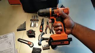 Black & Decker Tool Kit LDX120PK Unboxing Review