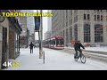 Downtown Toronto Snowfall Walk to Union Station on January 26, 2021