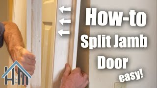 How to install a split jamb door, prehung door replace. You can do it!