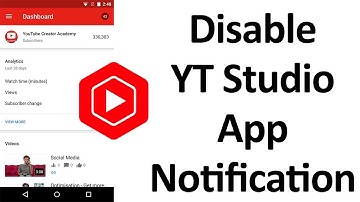 How to disable YouTube Studio (YT Studio) app Notification on Android Phone?