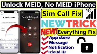 How to Unlock Meid, No Meid iPhone iCloud with Sim Call Fix Everything Fix New Trick | iCloud Bypass