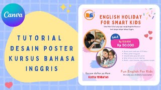 CARA MEMBUAT BROSUR LES BAHASA INGGRIS DI CANVA | SIMPLE DAN MUDAH KURANG DARI 30 MENIT