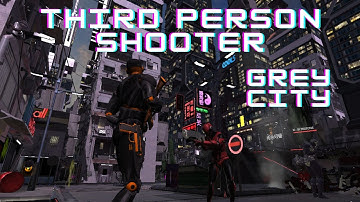 devlog#7 - 3D Shooter Demo scene Grey City