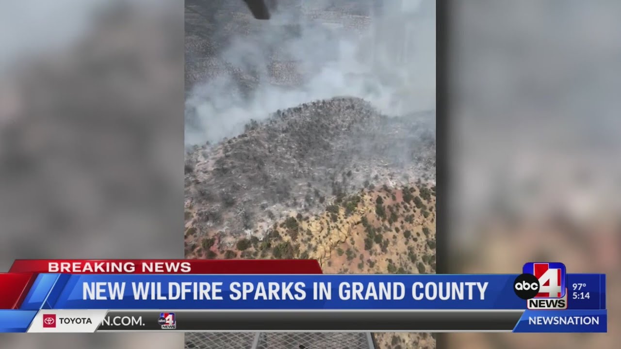 Diamond Canyon Fire burning in Grand County