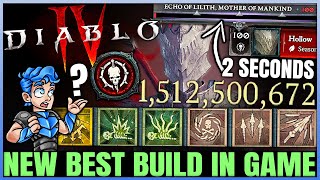 Diablo 4 - True Best HIGHEST DAMAGE Necromancer Build - BILLION DPS Bone Spear - Skills Gear Guide!