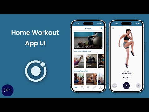 Fitness Workout App UI in Ionic | 7 Minute Workout App Ionic | Yoga App | Home Workout Ionic App