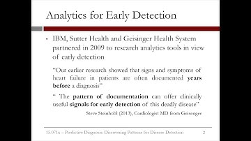 6.3.9 Predictive Diagnosis - Video 5: The Analytics Edge