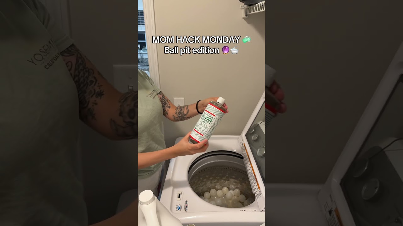 Washing ball pit toys is a BREEZE! 🏐🧼🫧 